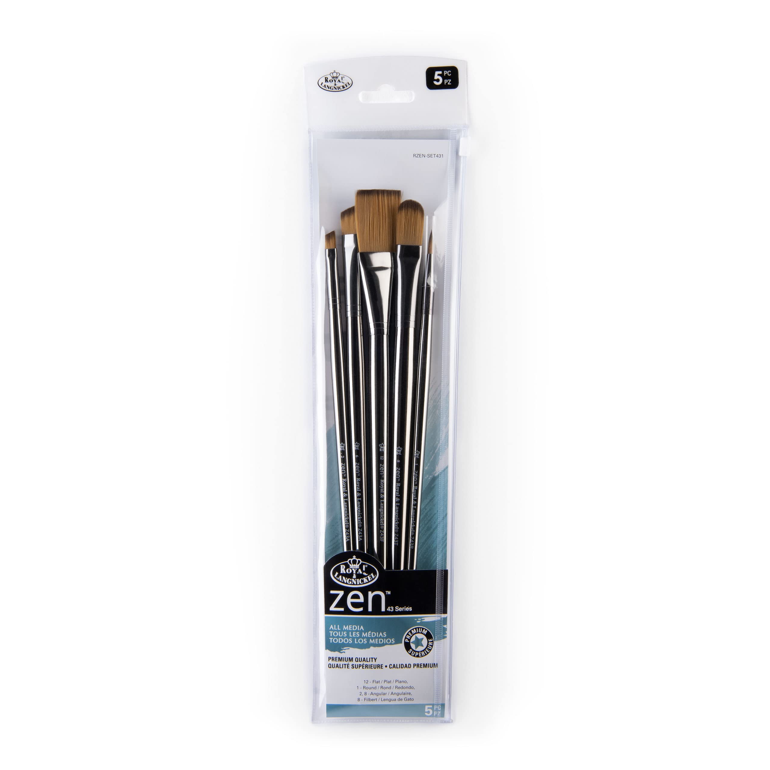 Amazon.com: Royal & Langnickel Zen 5pc Long Handle Brush Set